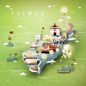Taiwan attractions map